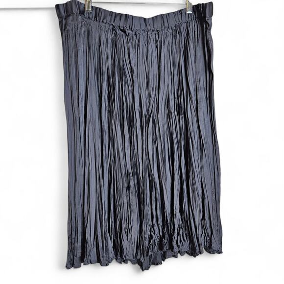 J. Jill Womens NWT Boho Accordion Pleated Elastic Waist Flowy Midi Skirt Size XL - Picture 1 of 12